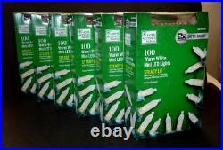 6 boxes Home Accents Super-Bright 100 Warm White Mini LED Lights STEADY LIT NEW