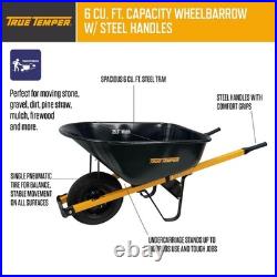 6 cu. Ft. Barrow in a Box Steel Wheelbarrow with Steel Handles 6 cu. Ft. Barrow in a Box Steel Wheelbarrow with Steel Handles