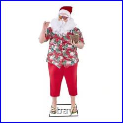 6 ft. Animated Beach Holiday Santa