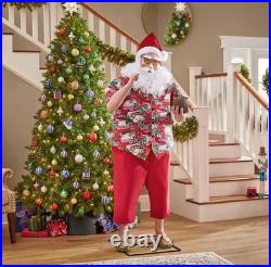 6 ft. Animated Beach Holiday Santa