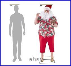 6 ft. Animated Beach Holiday Santa