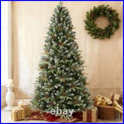 6 ft Artificial Christmas Tree Pre-Decorated with Snow Flocked 1593 PVC&PE Tips