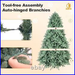 6 ft Blue Spruce Artificial Christmas Tree Home Decore &1878 PE/PVC Branch Tip