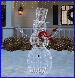 6 ft Iridescent Ribbon Snowman Holiday Yard Decoration, really neat1