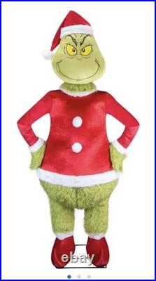 6 ft Life Size Animated Fuzzy Grinch Singing & Dancing Christmas Decoration