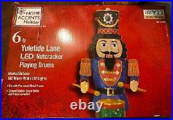 6 ft Nutcracker Soldier with Drums 160 LED Lights Christmas? FAST SHIP