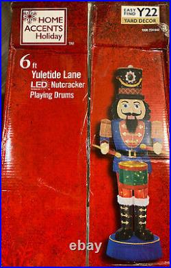 6 ft Nutcracker Soldier with Drums 160 LED Lights Christmas? FAST SHIP