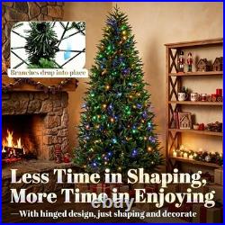 6 ft Pre-Lit Nordmann Fir Artificial Christmas Tree, Hinged Branches Realistic