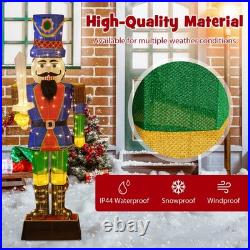 6 ft Pre-Lit Nutcracker with Sword 110 LED Lights Zip Ties & Ground Stakes