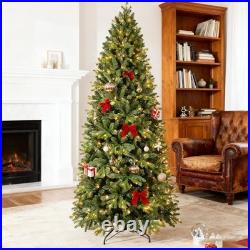 6 ft Pre-lit Artificial Skinny Christmas Tree with 300 Lights 1032 Branch Tip