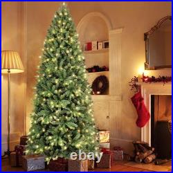 6 ft Pre-lit Artificial Skinny Christmas Tree with 300 Lights 1032 Branch Tip