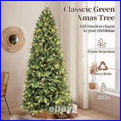 6 ft Pre-lit Artificial Skinny Christmas Tree with 300 Lights 1032 Branch Tip