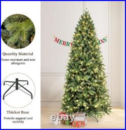 6 ft Pre-lit Artificial Skinny Christmas Tree with 300 Lights 1032 Branch Tip
