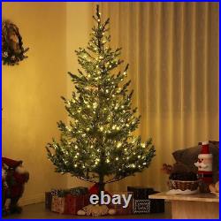 6ft Artificial Sparse Cedar Christmas Tree with LED Lights