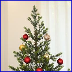 6ft Artificial Sparse Cedar Christmas Tree with LED Lights