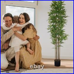 6ft Bamboo Artificial Tree, Faux Bamboo Plant, Artificial Plant with 6 Trunks