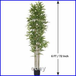 6ft Bamboo Artificial Tree, Faux Bamboo Plant, Artificial Plant with 6 Trunks