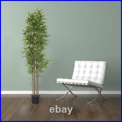 6ft Bamboo Artificial Tree, Faux Bamboo Plant, Artificial Plant with 6 Trunks