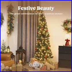 6ft Christmas Tree 493 Branches Tips Xmas Decoration with 200 LEDs Light 8 modes