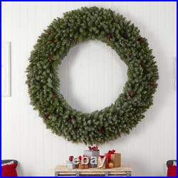 6ft Giant Flocked Christmas Holiday Wreath 400 LEDs & 920 Tips. Retail $557 6ft Giant Flocked Christmas Holiday Wreath 400 LEDs & 920 Tips. Retail $557
