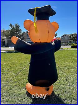 6ft Graduation Inflatable Brown Scholar Teddy Bear Lighted Yard Decor
