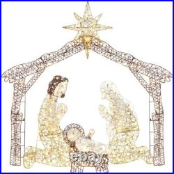 6ft Lighted Outdoor Nativity Scene Christmas Holy Family Yard Decoration New 6ft Lighted Outdoor Nativity Scene Christmas Holy Family Yard Decoration New