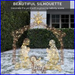 6ft Lighted Outdoor Nativity Scene Christmas Holy Family Yard Decoration New 6ft Lighted Outdoor Nativity Scene Christmas Holy Family Yard Decoration New