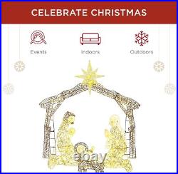 6ft Lighted Outdoor Nativity Scene Christmas Holy Family Yard Decoration New 6ft Lighted Outdoor Nativity Scene Christmas Holy Family Yard Decoration New
