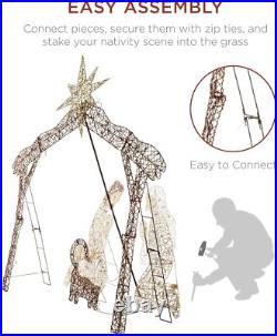 6ft Lighted Outdoor Nativity Scene Christmas Holy Family Yard Decoration New 6ft Lighted Outdoor Nativity Scene Christmas Holy Family Yard Decoration New