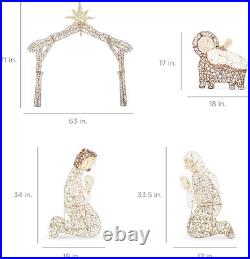6ft Lighted Outdoor Nativity Scene Christmas Holy Family Yard Decoration New 6ft Lighted Outdoor Nativity Scene Christmas Holy Family Yard Decoration New