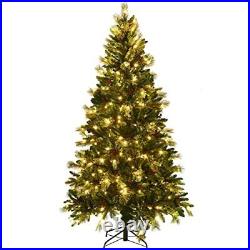 6ft Pre-Lit Artificial Christmas Tree with300 LED Lights, 711 Branch Tips 6 FT