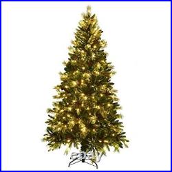 6ft Pre-Lit Artificial Christmas Tree with300 LED Lights, 711 Branch Tips 6 FT