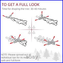 6ft Pre-Lit Flocked Artificial Christmas Tree Snow Branches, Warm Yellow Lights