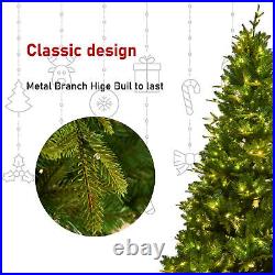 6ft Pre-lit PVC Luxurious Artificial Christmas Tree Hinged 260 LED Xmas Decor