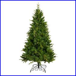 6ft Pre-lit PVC Luxurious Artificial Christmas Tree Hinged 260 LED Xmas Decor