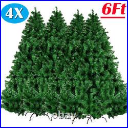 6ft Premium Artificial Holiday Christmas Tree For Home Office Party Decor 2022