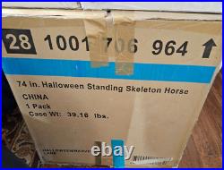 6ft Skeleton Horse Life size LED eyes home accents holiday Depot Halloween NEW