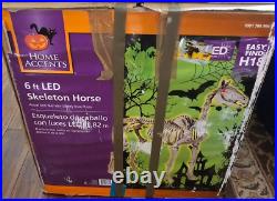 6ft Skeleton Horse Life size LED eyes home accents holiday Depot Halloween NEW