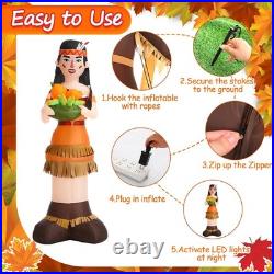 6ft Thanksgiving Harvest Native American Inflatable Outdoor Decorations India