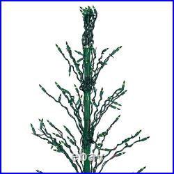 72-In Tree Yard Decoration with Green Incandescent Lights