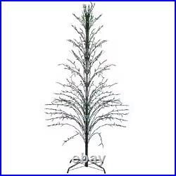 72-In Tree Yard Decoration with Green Incandescent Lights