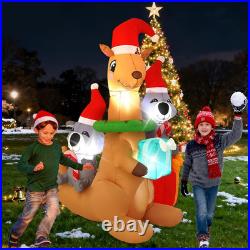 7FT Christmas Inflatables Kangaroo Koala 2025 NEW LED Outdoor Decoration