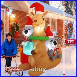 7FT Christmas Inflatables Kangaroo Koala 2025 NEW LED Outdoor Decoration