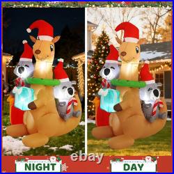 7FT Christmas Inflatables Kangaroo Koala 2025 NEW LED Outdoor Decoration