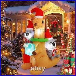 7FT Christmas Inflatables Kangaroo Koala 2025 NEW LED Outdoor Decoration