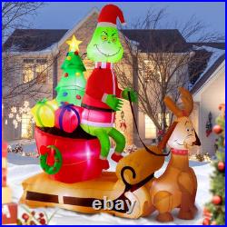 7FT Christmas Inflatables Outdoor Decorations, Inflatable Green Monster Yard Deco