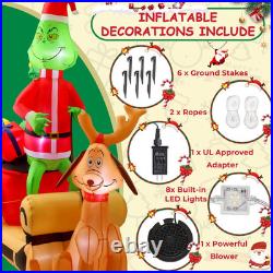 7FT Christmas Inflatables Outdoor Decorations, Inflatable Green Monster Yard Deco