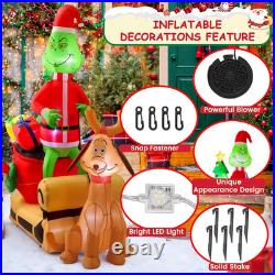 7FT Christmas Inflatables Outdoor Decorations, Inflatable Green Monster Yard Deco