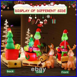 7FT Christmas Inflatables Outdoor Decorations, Inflatable Green Monster Yard Deco