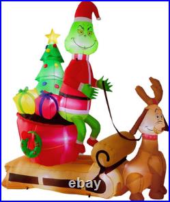 7FT Christmas Inflatables Outdoor Decorations, Inflatable Green Monster Yard Deco